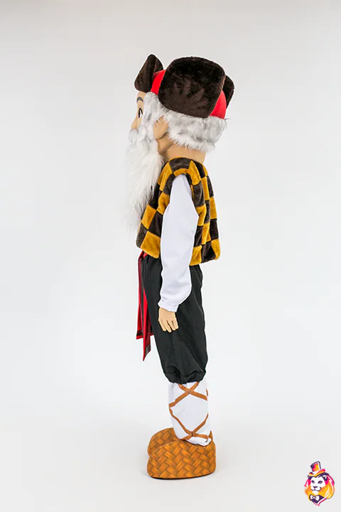 Costume de mascotte Papi Grégoire — vue de profil
