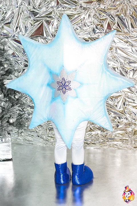 Costume d’animateur Flocon Éclat d’hiver — vue de dos