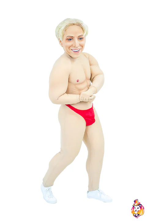 Mascottepak Blonde stripper – vooraanzicht