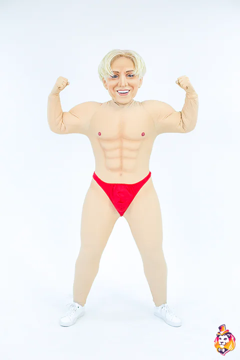 Mascottepak Blonde stripper – vooraanzicht