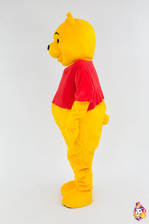 Yellow Bear mascot costume — side view