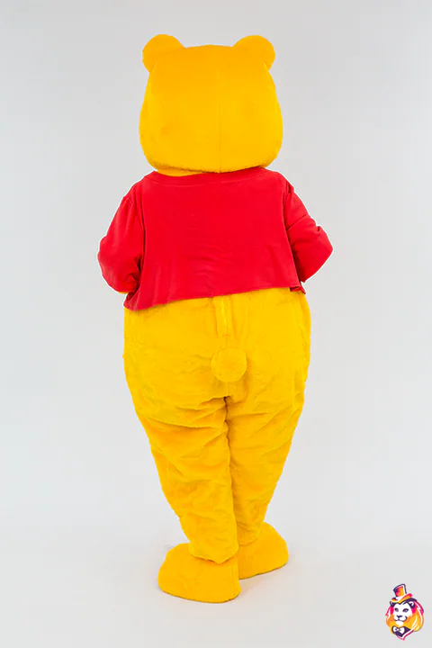 Yellow Bear mascot costume — back view