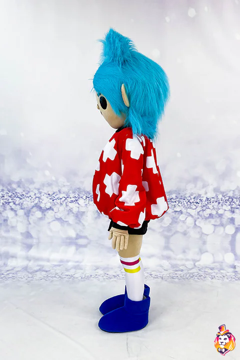 Marguerite mascot costume — side view