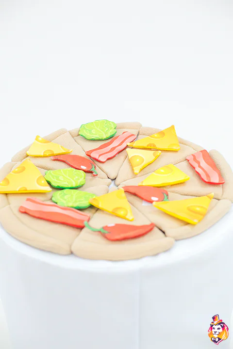 Spicchi di pizza – gioco per feste, vista frontale