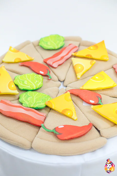 Spicchi di pizza – gioco per feste, dettaglio