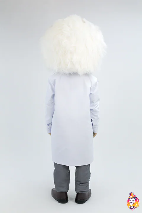 Wild-Haired Professor mascot costume — back view