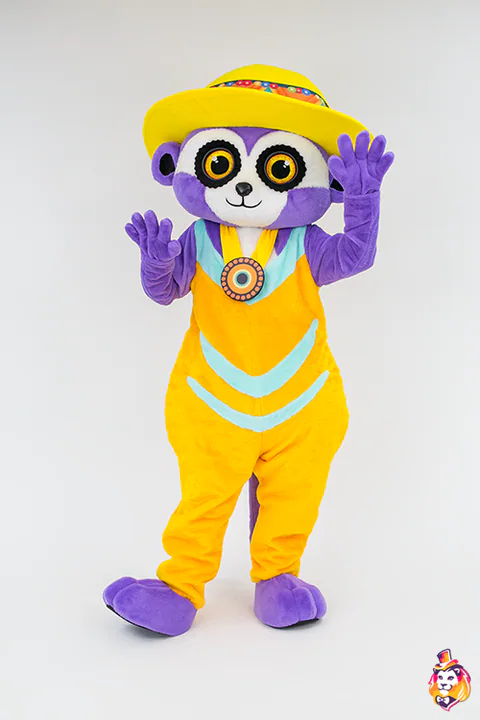 Lemur w kapeluszu – strój maskotki