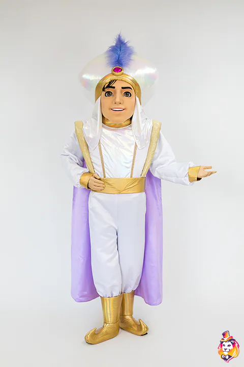 Mascottepak Oosterse jongeman – vooraanzicht
