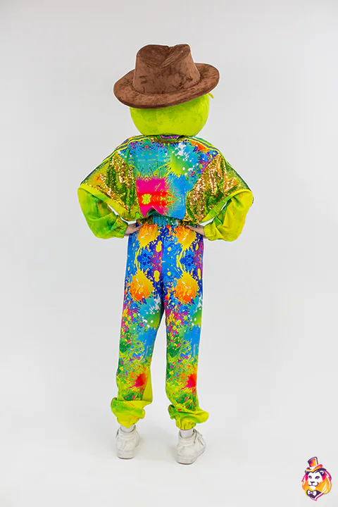 Peas mascot costume — back view