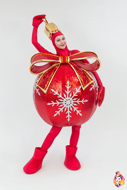 Costum de animator Glob roșu de brad