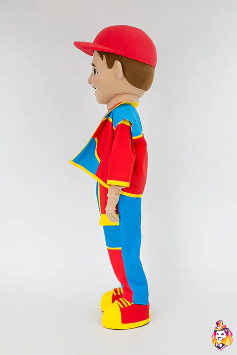 Boy Rapper mascot costume — side view