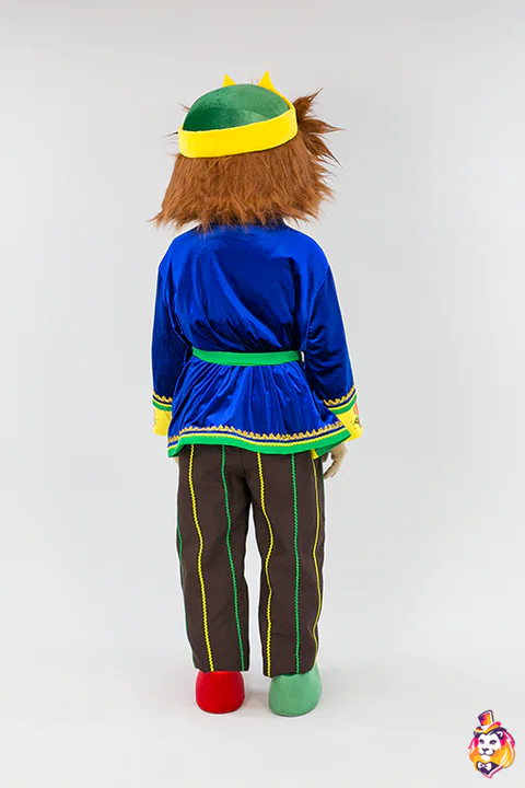 Mascottepak Nar Peter blauw – achteraanzicht