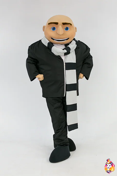 Mascottepak Kale heer met gestreepte sjaal