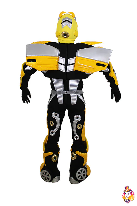 Mascottepak Gele robot – achteraanzicht