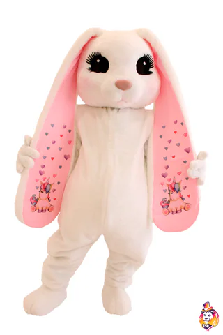 Bunny Lolly White Mascot Costume
