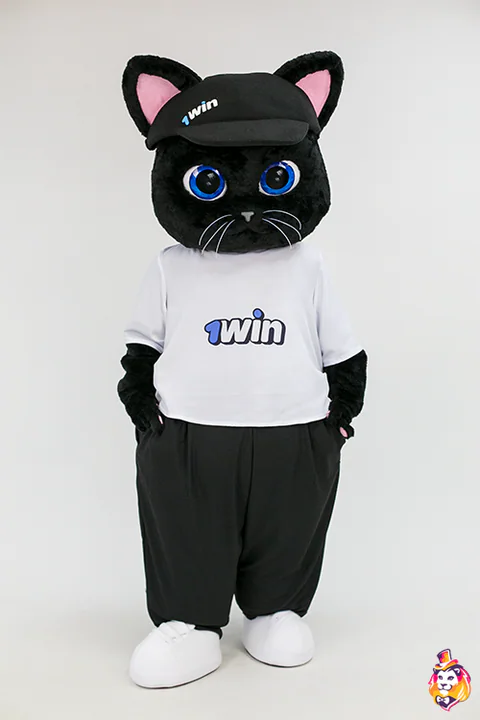 Dark Cat mascot costume — front view