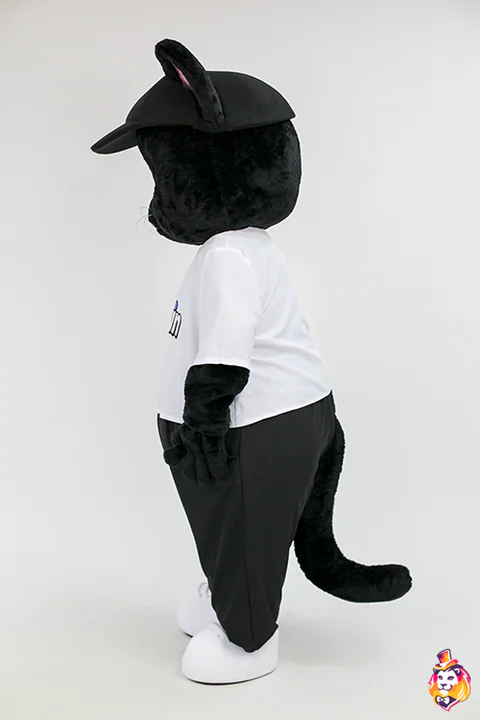 Dark Cat mascot costume — side view