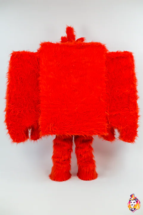 Mascottepak Rood monster – achteraanzicht