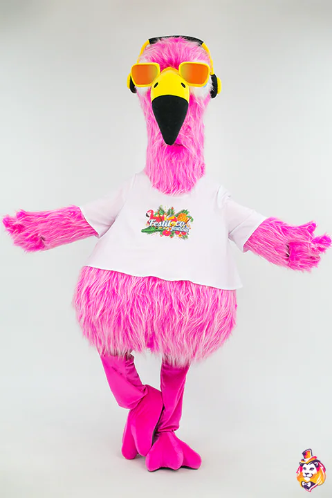 Flamingo mit Brille – Maskottchen-Kostüm