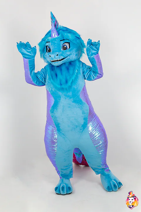 Costum de mascotă Dragonul magic Ocean – vedere din față