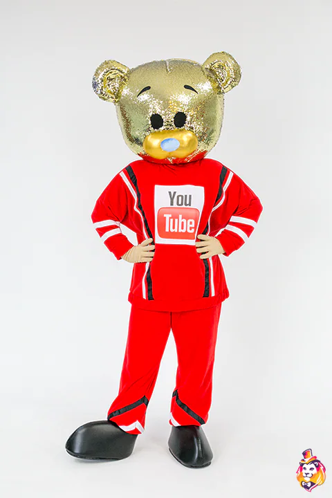 Mascottepak Bloggerbeer met gouden pailletten