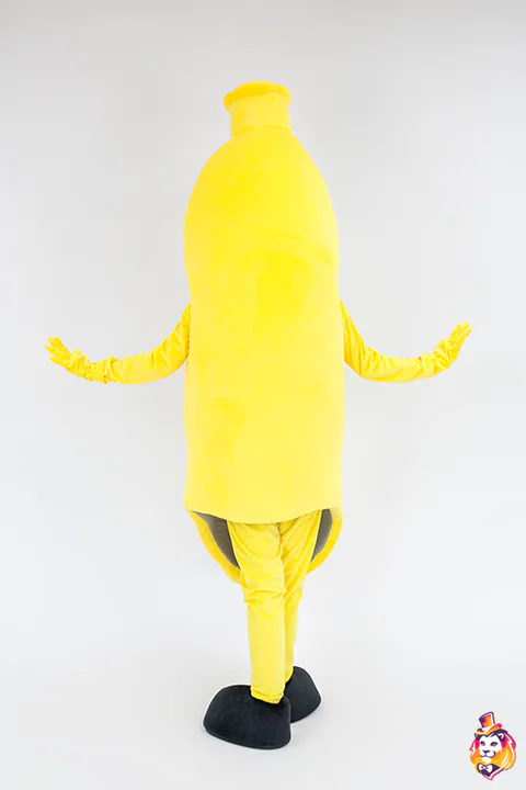 Mascottepak Gele banaan – achteraanzicht