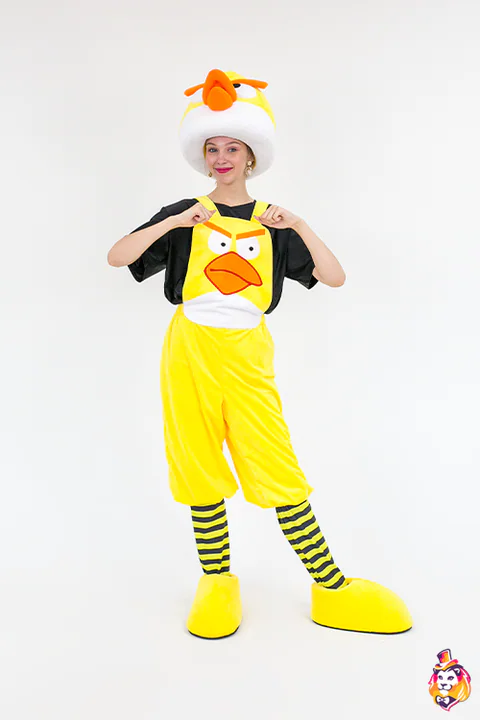Animatiekostuum Gele vogel-jumpsuit