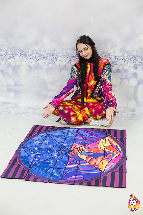 Puzzle Window Girl Dark Party Prop