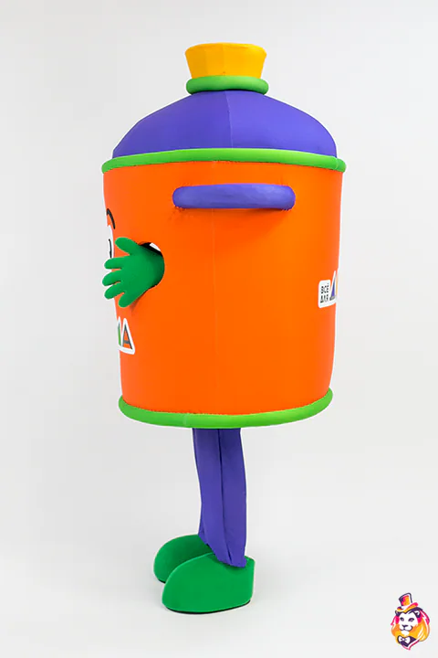 Mascottepak Oranje kookpot – zijaanzicht