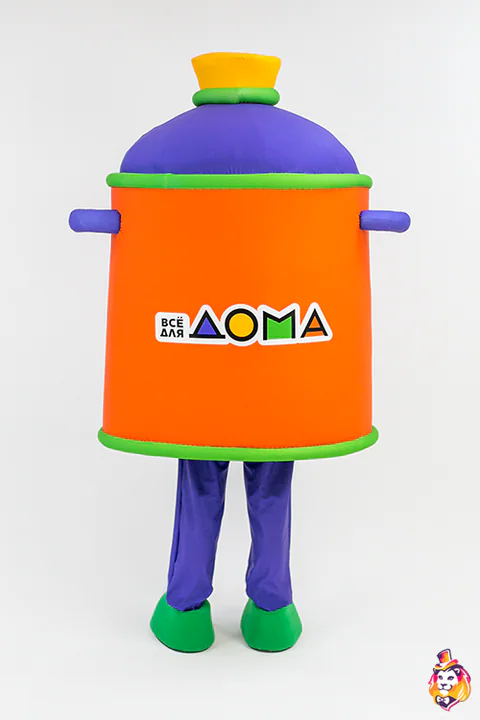 Mascottepak Oranje kookpot – achteraanzicht