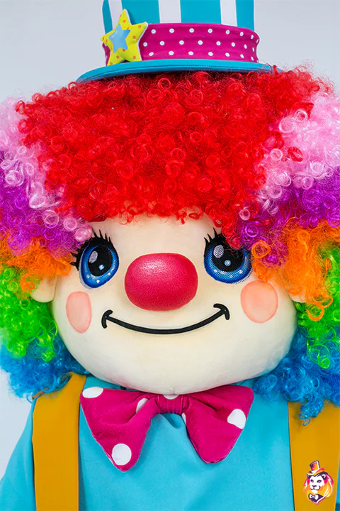 Clown Rainbow mascot costume — detail