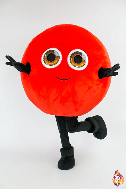 Red Ball Mascot Costume