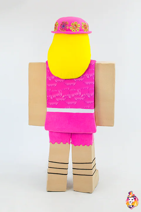Spielfigur Mädchen Flora – Maskottchen-Kostüm, Rückansicht