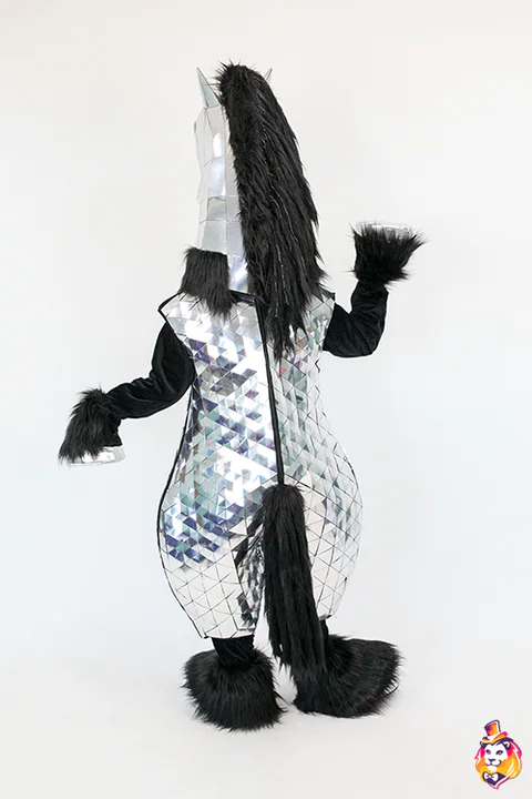Mirror Horse mascot costume — back view