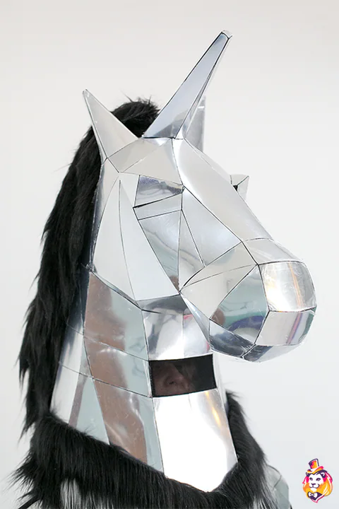 Mirror Horse mascot costume — detail