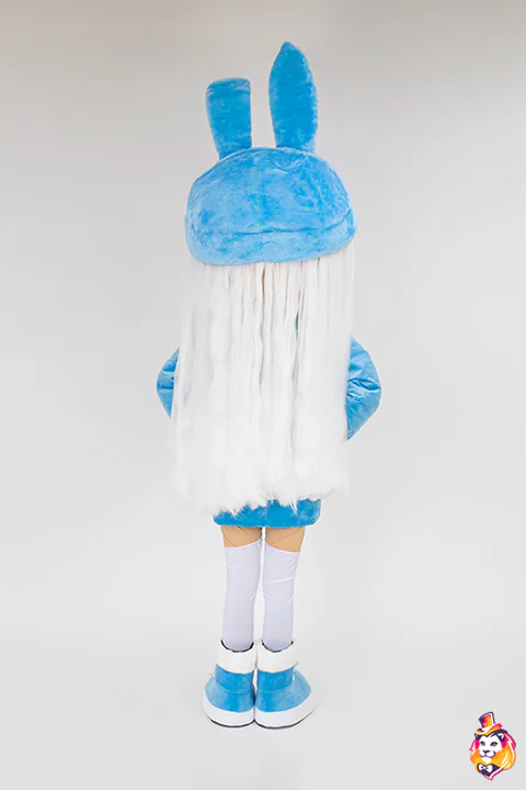 Hasenpuppe – Maskottchen-Kostüm, Rückansicht