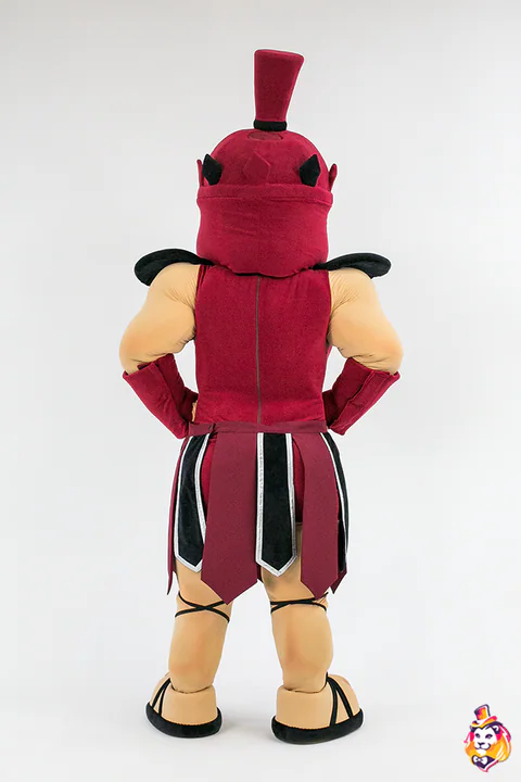Costum de mascotă Spartan – vedere din spate