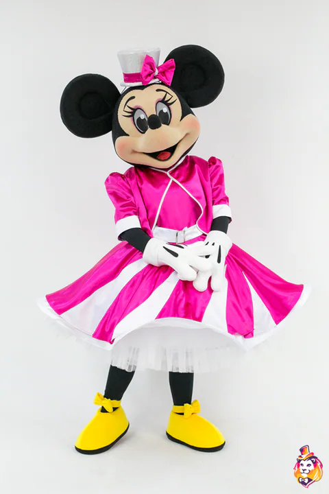 Showtime Mouse Girl in Pink Mascot Costume