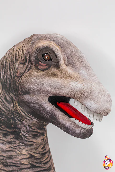 Dinosaur Diplodocus mascot costume — detail