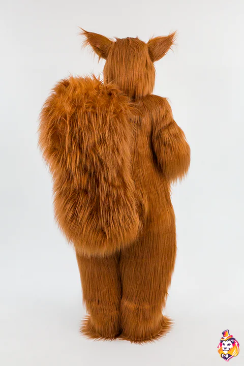 Fluffy Squirrel entertainer costume — back view