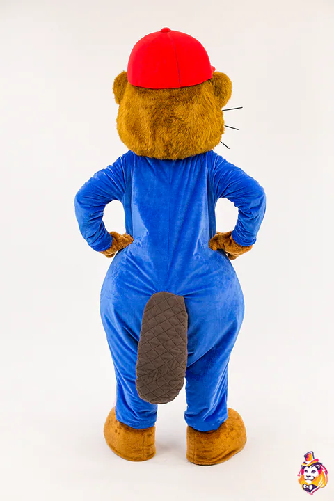 Beaver Stephen mascot costume — back view