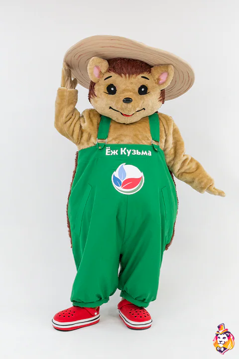 Mascottepak Egel met strohoed