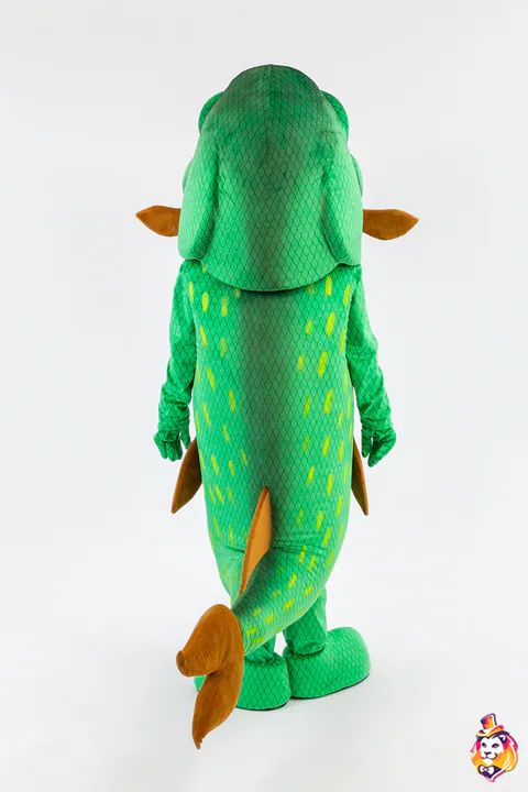 Hecht – Maskottchen-Kostüm, Rückansicht