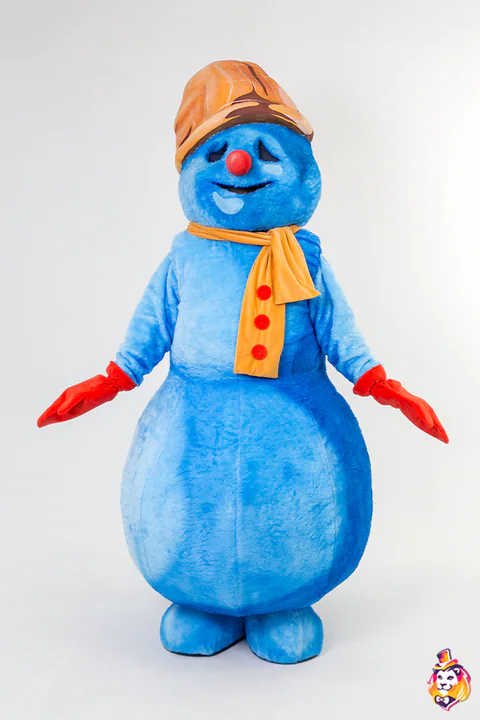 Mascottepak Blauwe sneeuwpop