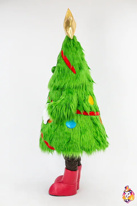 Tannenbaum-Mädchen – Maskottchen-Kostüm, Seitenansicht