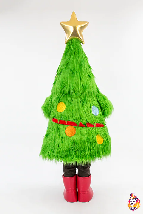 Tannenbaum-Mädchen – Maskottchen-Kostüm, Rückansicht