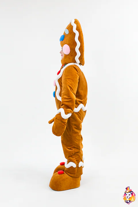 Gingerbread Cookie entertainer costume — side view
