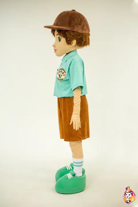 才能あふれる男の子の着ぐるみ（側面）