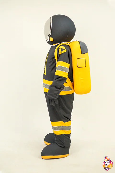 Astronaut – Maskottchen-Kostüm, Seitenansicht