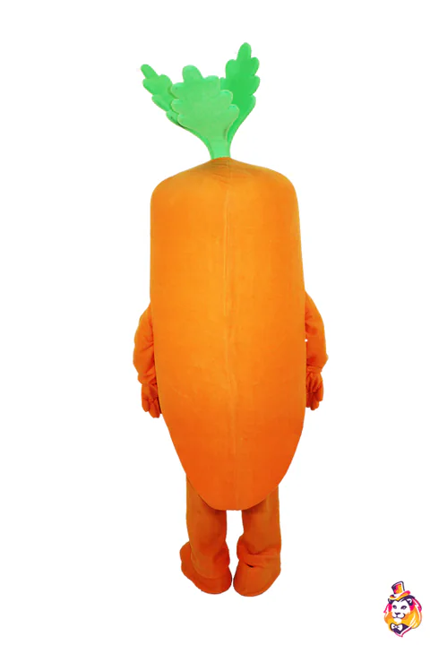 Karotte – Maskottchen-Kostüm, Rückansicht